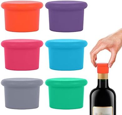 Reusable Wine Bottle Stoppers (6-Pack)
