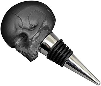 Gothic Skull Wine Stopper: Halloween Decor
