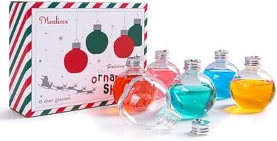 Reusable Christmas Booze Balls: 6 festive drink ornaments (150ml)
