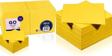 Premium Yellow Paper Cocktail Napkins (300-count, EU Made)
