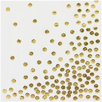 Gold Foil Cocktail Napkins: 50-pack, 3-ply, 10"x10", party & events
