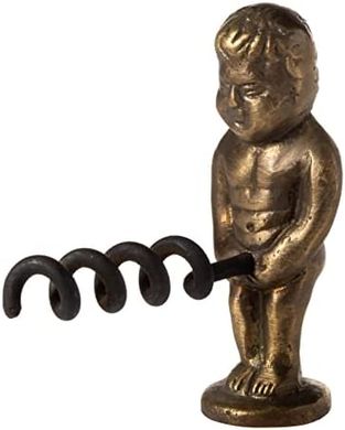 Antique Brass Manneken Pis Corkscrew
