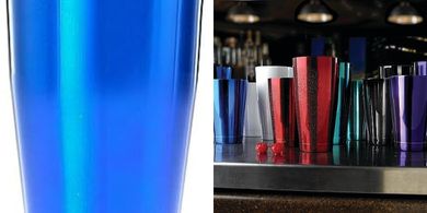 Large Blue Barfly Cocktail Tins (28 oz)
