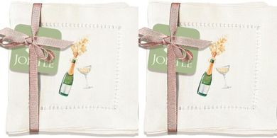 Hemstitched Linen Cocktail Napkins (Washable, 6x6")
