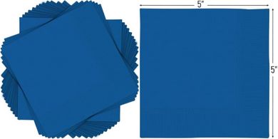 Royal Blue 2-Ply Party Napkins (40 ct, 5x5")
