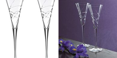 Lenox Adorn Crystal Toasting Flutes (2, Clear, 7oz)
