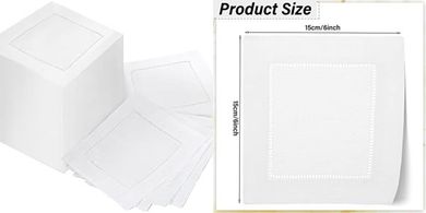 White Linen Cocktail Napkins (80-pack, 6x6 inch)