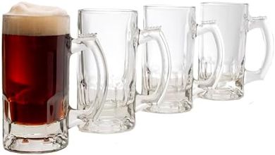 Libbey Craft Brews Beer Mug Set: 4 Large Freezer-Safe Glasses
