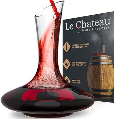 Elegant Lead-Free Crystal Wine Decanter with Aerator (750ml)
