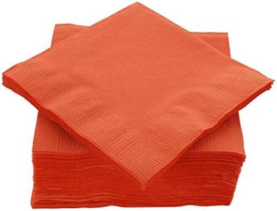 100 Orange Beverage Napkins (5x5"): Perfect for Parties & Events
