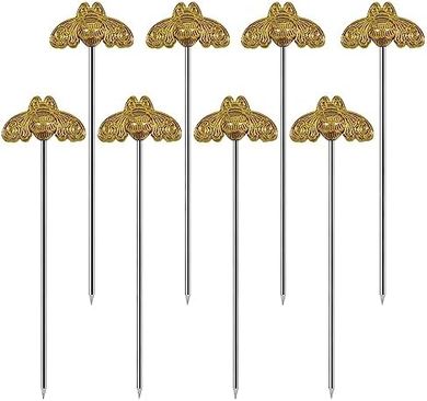 Gold Bee Stainless Steel Cocktail Picks (8pcs)
