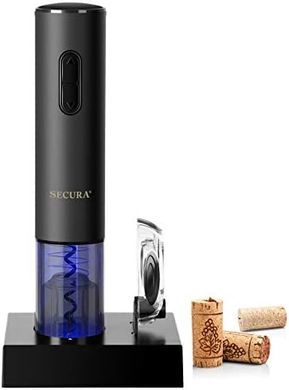 Secura Electric Wine Opener: Rechargeable, Automatic, with Foil Cutter
