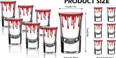 Whaline Halloween Shot Glasses: 6 bloody 1.7oz cups for parties.
