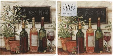 Boston International Cocktail Napkins (Wine & Olives, 5x5")
