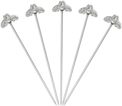 Honbay Bee Cocktail Picks: Reusable Stainless Steel Skewers
