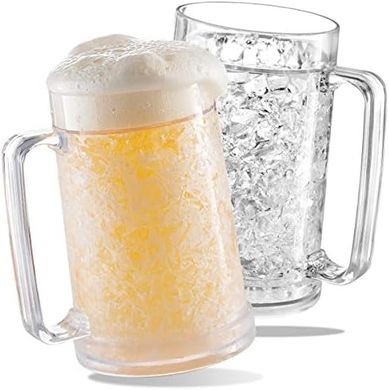 Freezable Insulated Beer Mugs (2-pack, 16oz)
