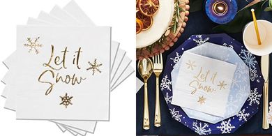 Coterie Christmas Snowflake Cocktail Napkins (25-pack)
