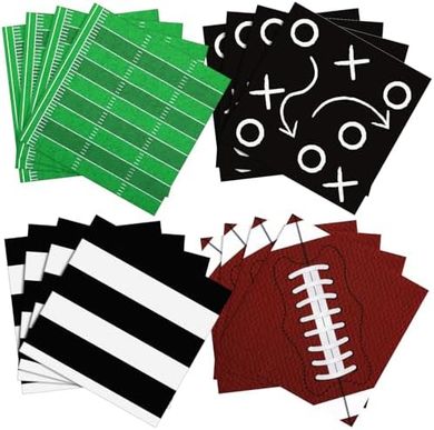 Football Party Napkins: 100-Count, 4 Designs
