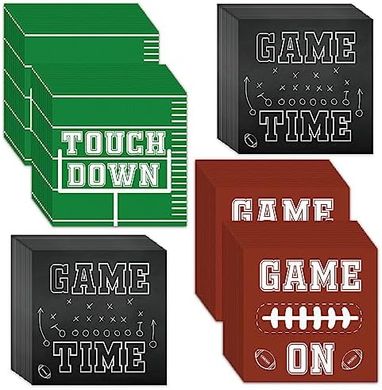 Football Party Napkins: 120-Count, 3 Designs
