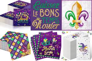 Mardi Gras Cocktail Napkins: 9 Festive Designs