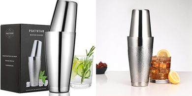 Plat Star Boston Shaker Set: 28oz & 18oz Stainless Steel
