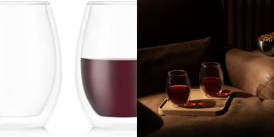 Bodum SKÅL Double-Walled Merlot Glasses (2-pack)
