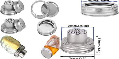 Mason Jar Spice Shaker Lids (4-pack)
