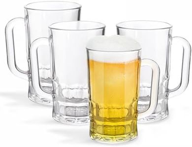 Four 12oz Freezer-Safe Beer Steins
