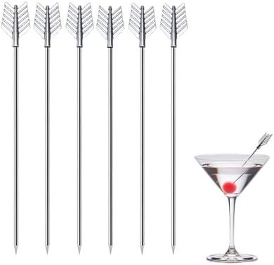 Reusable Stainless Steel Martini Picks (6-pack)
