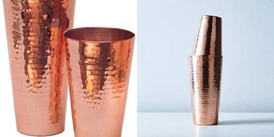 Hand-Hammered Copper Cocktail Shaker Set (18oz & 30oz)
