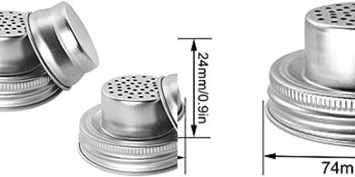 Stainless Steel Mason Jar Shaker Lids: Spice, Flour, Sugar Dispenser
