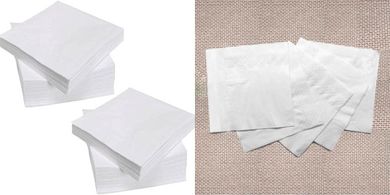 200-Count, 2-Ply White Disposable Beverage Napkins (4.9" square)
