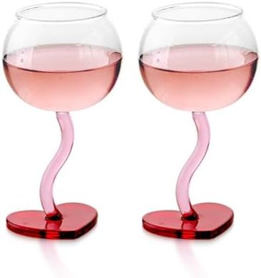 Heart-Shaped Crystal Wine Glasses – Gift for Loved Ones