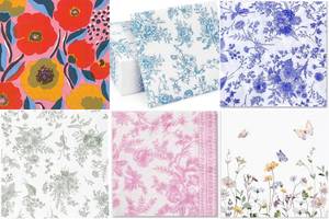 10 Stunning Floral Cocktail Napkins You'll Adore