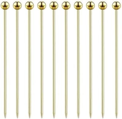 Gold Stainless Steel Cocktail Picks (15-piece, 4.3")

