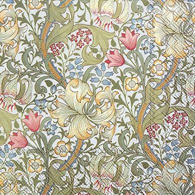 Ideal Home Golden Lily White Cocktail Napkins (20, 5x5")
