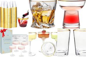 10 Stunning Gold Rimmed Cocktail Glasses You'll Love