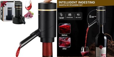 Electric Wine Aerator & Decanter Set with Stand: Perfect Gift
