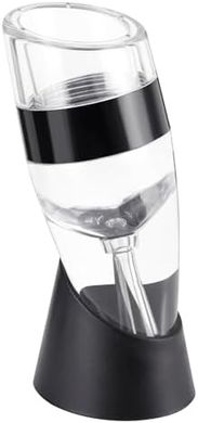 D&Slifei Wine Aerator Pourer and Decanter with Unique Aeration Device Enhances Flavors Wine with Smoother Finish, Best Gift for Wine Lovers and Sommeliers - Black