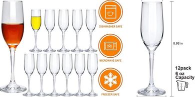 Elegant Champagne Flutes (12-piece Set) for Special Occasions
