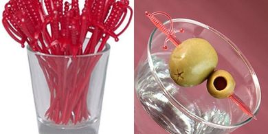 Red Plastic Cocktail Picks (250-pack)