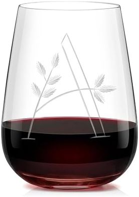 Personalized Monogrammed Crystal Wine Glasses (16 oz)
