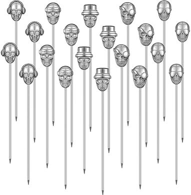 Halloween Stainless Steel Cocktail Picks (20 Pcs, 5 Styles)