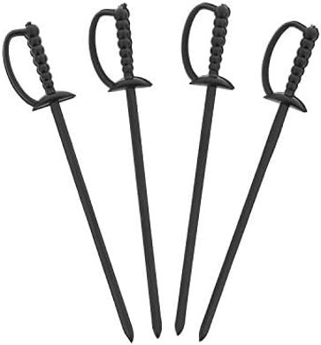 Black Plastic Sword Picks (1000-pack)