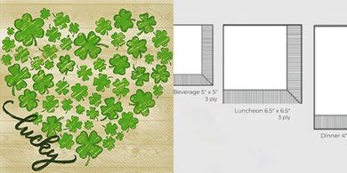 Lucky Heart Cocktail Napkins (3-ply, 20 count)