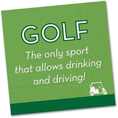 Golf Drink & Drive Cocktail Napkins
