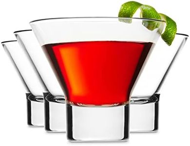 Godinger Italian Martini & Dessert Glasses (Set of 4, 8oz)