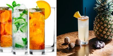 LEMONSODA Premium Highball Glasses: 6-12oz Tom Collins Set