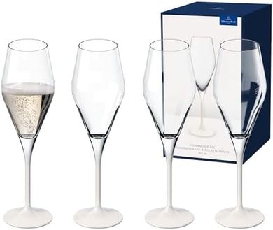 Villeroy & Boch Rock Blanc Champagne Flutes (4-piece set, 260ml)