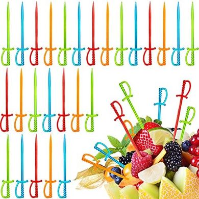 Colorful Cocktail Swords & Fruit Picks (500-piece bulk pack)